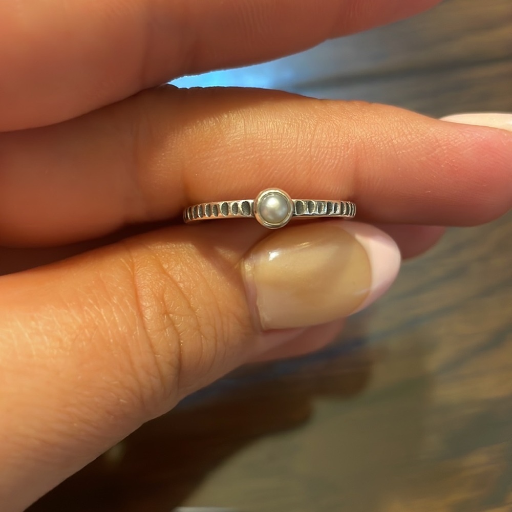 James Avery Tiny Pearl Ring, Retired Design Gem